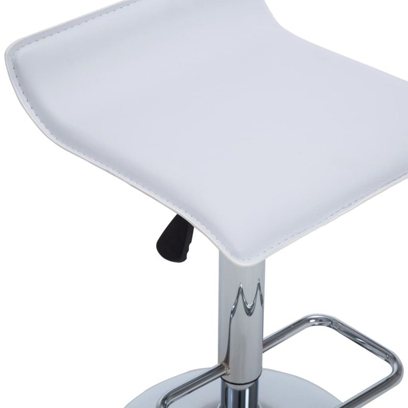 Барные стулья 2 шт. из искусственной кожи белого цвета
