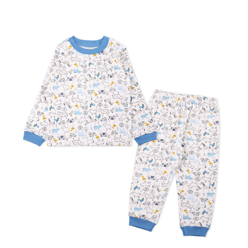Conjunto de ropa para bebé de 0 a 3 años, 100% algodón, ropa para recién nacidos, 2 piezas, pijamas Unisex, conjuntos de ropa para niños