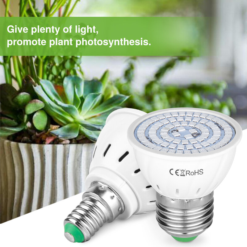 LED Plant Growth Bulb Full Spectrum B22 E27 E14 MR16 GU10 Uv Lamp Led 220v Is Suitable for Garden Flower Lighting