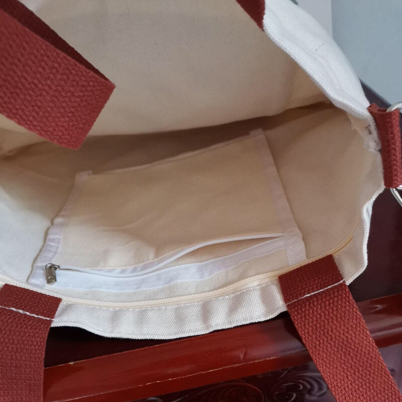 Saco de lona de grande capacidade bolsa de compras de lona versátil saco de lona de slung feminino estudante bolsa feminina
