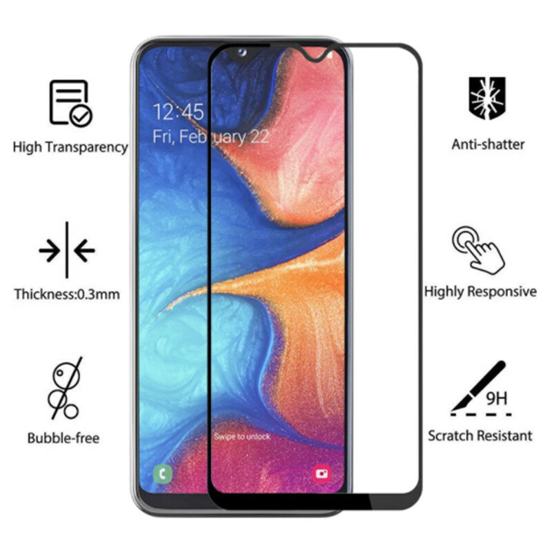 3pcs Screen Protector Glass For Samsung A20 galaxy a 20 Phone Protective Glass on Samsung Galaxy A 20 Full Cover Tempered Glass