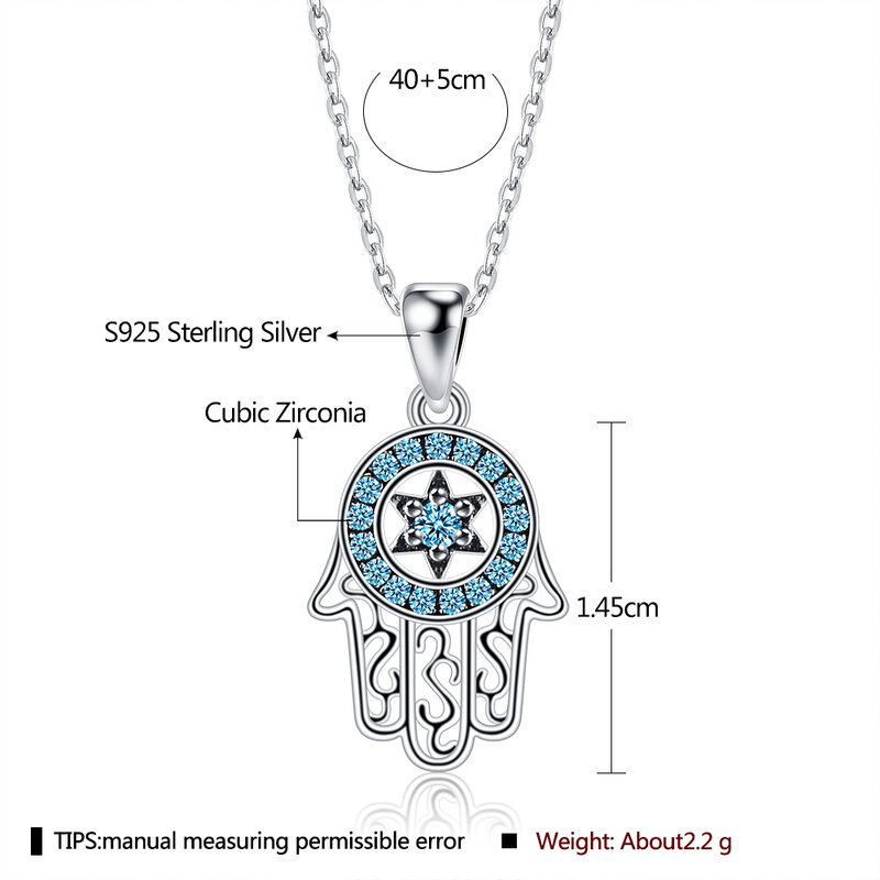 SILVERHOO 925 Sterling Silver Necklace For Women Fine Jewelry High Quality Cubic Zirconia Romantic Lady Necklaces New Products
