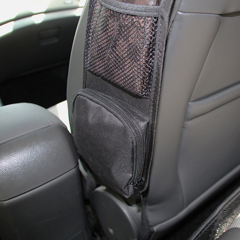 車のシートを整理するためのポケットとメッシュホルダー付きのカーアクセサリー,サイドオーガナイザー,収納ボックス