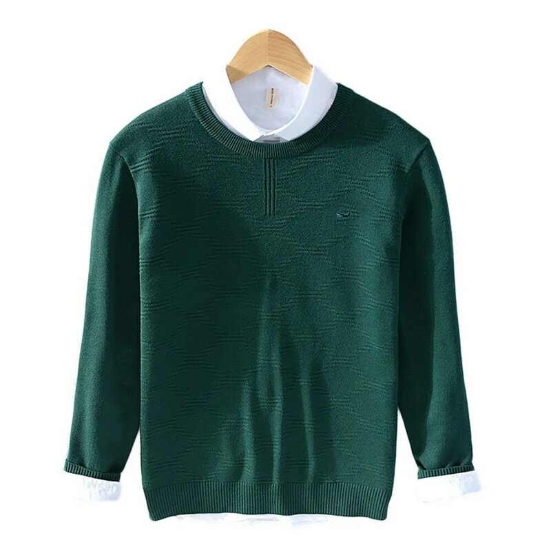 브랜드 스웨터 Pullovers 두꺼운 o 목 남성 긴 소매 니트 스웨터 고품질 겨울 Pullovers Homme 따뜻한 코트 3XL 20105