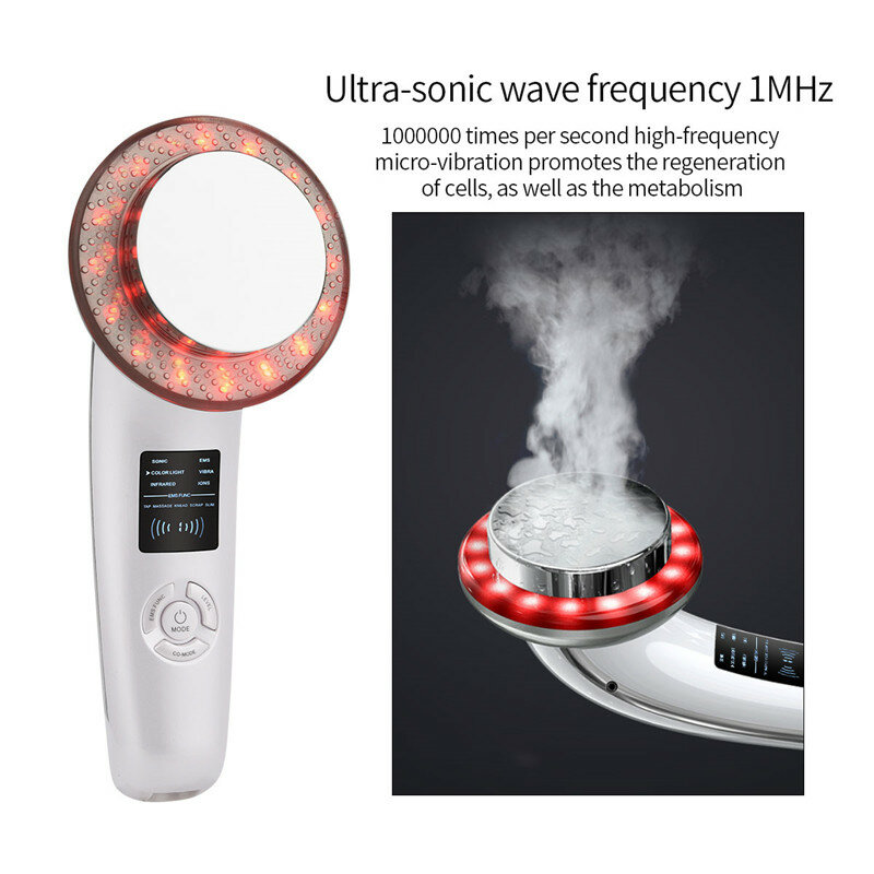 6 In 1 Ultrasonic Cavitation Body Slimming Massager Weight Loss Anti-Cellulite Fat Burner Infrared EMS LED Vibration Massage 50