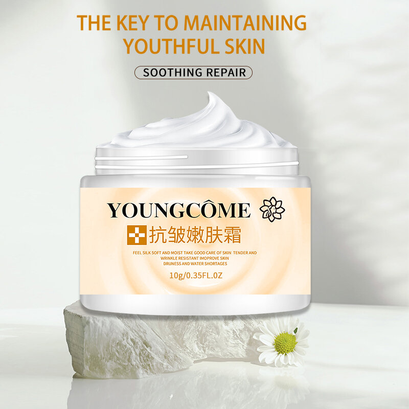 Youngcome 10g anti-rugas creme de rejuvenescimento da pele para suavizar rugas evitar envelhecimento da pele endurecimento branqueamento hidratante