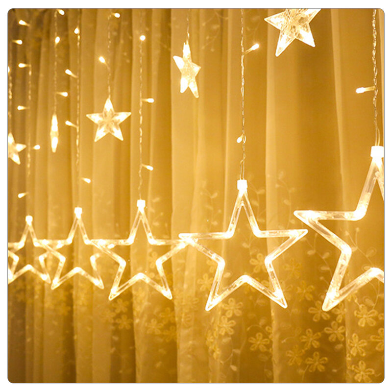 Weihnachten Licht Gebühr Vorhang Lichter Girlande Led String Lichter Heck Girlande auf Fenster Vorhang Indoor Hochzeit Dekoration