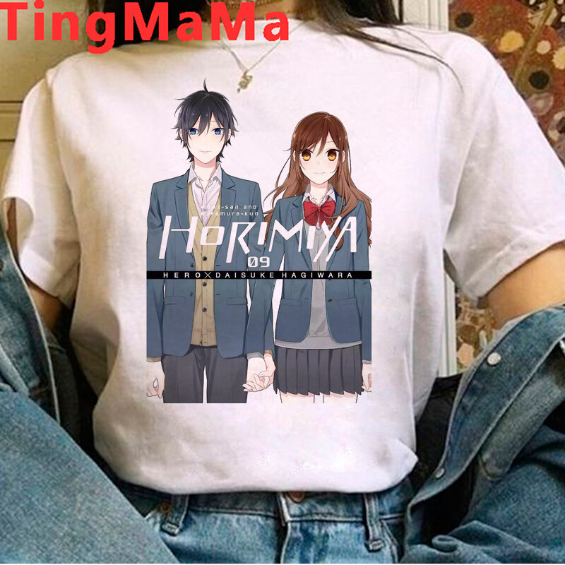 Horimiya – t-shirt blanc pour femme, vêtement japonais, grunge, kawaii, tumblr, harajuku
