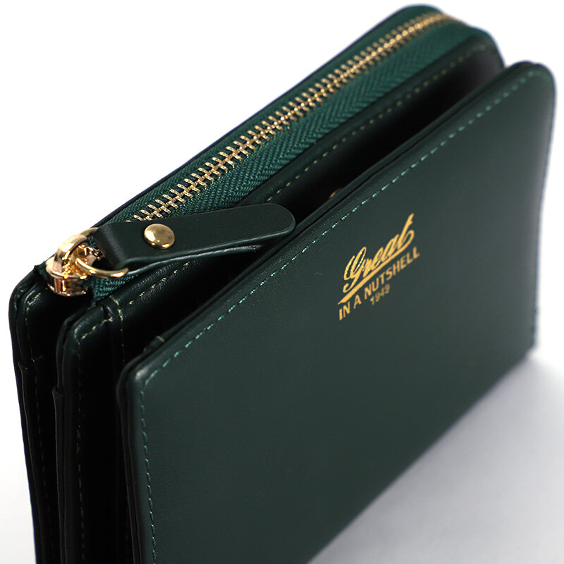 Saco de armazenamento de couro carteira feminina estilo simples titular da marca de luxo bolsa de moedas moda compacto das mulheres