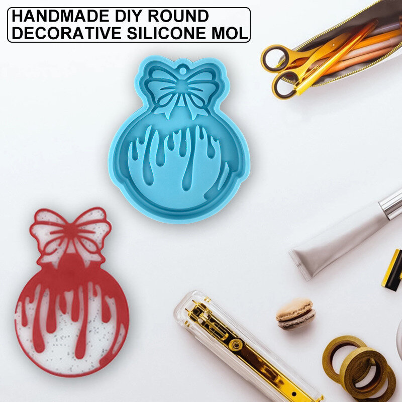 Silicone Moulds Christmas Ball Keychain Resin Crafts Silicone Mold Epoxy Mold Candy Chocolate Jewelry Making Pendant Clay Molds1