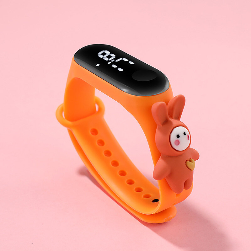 Relógio digital de pulso infantil, relógio com tela sensível ao toque de led, pulseira para esportes ao ar livre, para meninos e meninas, relógio eletrônico com data #1