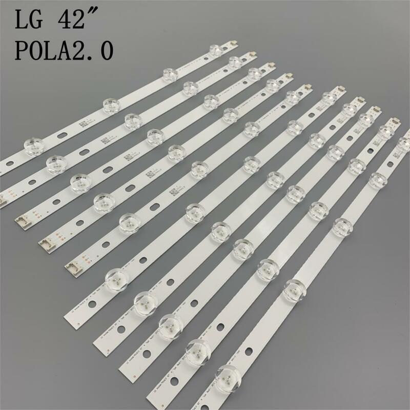 Bande de rétro-éclairage LED de remplacement, 1 ensemble = 10 pièces, pour LG innotek POLA2.0 42 pouces A B POLA 2.0 42, nouveau