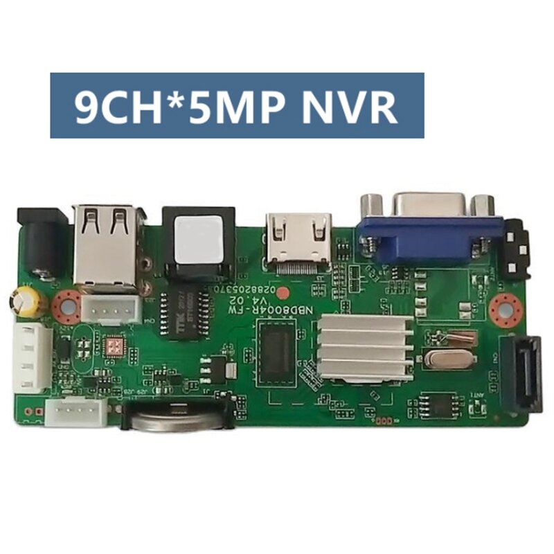 9CHx5MP ONVIF H.265 Bord Unterstützung 1 SATA NVR Netzwerk Digital Video Recorder Max 8TB XMEYE CMS mit SATA Kabel p2P Wolke