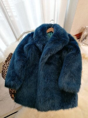Novo estilo high-end moda feminina casaco de pele falsa 17s41