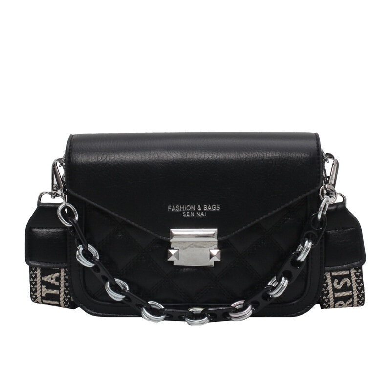 Fashion Luxury New Clamshell Rhombus Lattice PU Crossbody Bags For Women Casual Chain Shoulder Handbag Vintage TravelBag