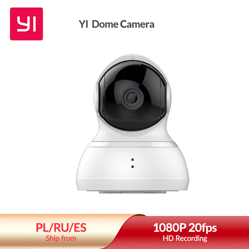 กล้อง YI Dome,1080P HD Pan/Tilt/Zoom ระบบรักษาความปลอดภัย IP ไร้สาย Night Vision, Motion Tracking