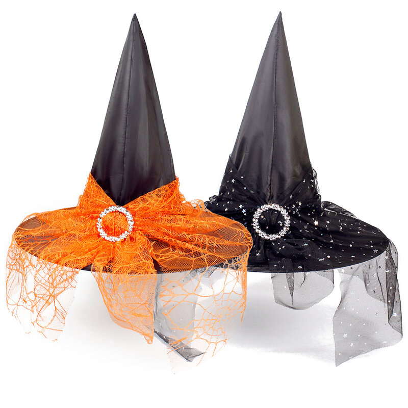 Accesorios de decoración de Halloween, sombrero de bruja, tocado de bruja Cosplay