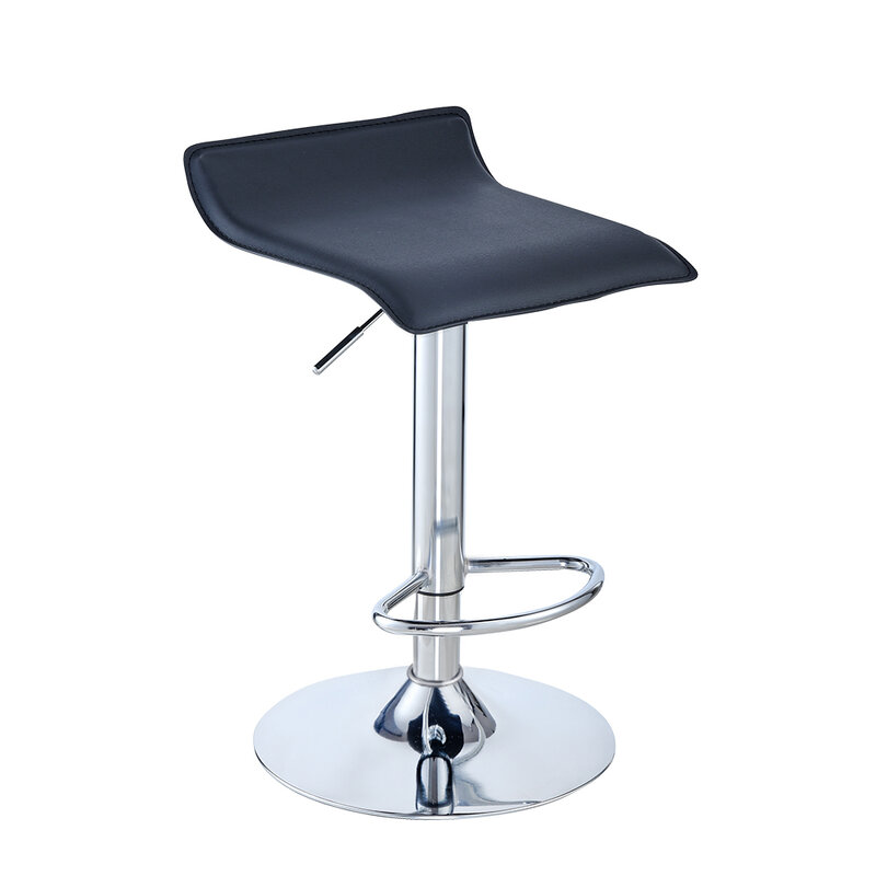 Panana Square Bar Stools PU Leather Swivel Adjustable Counter Stool Office Chair With Footrest Black/white Fast delivery