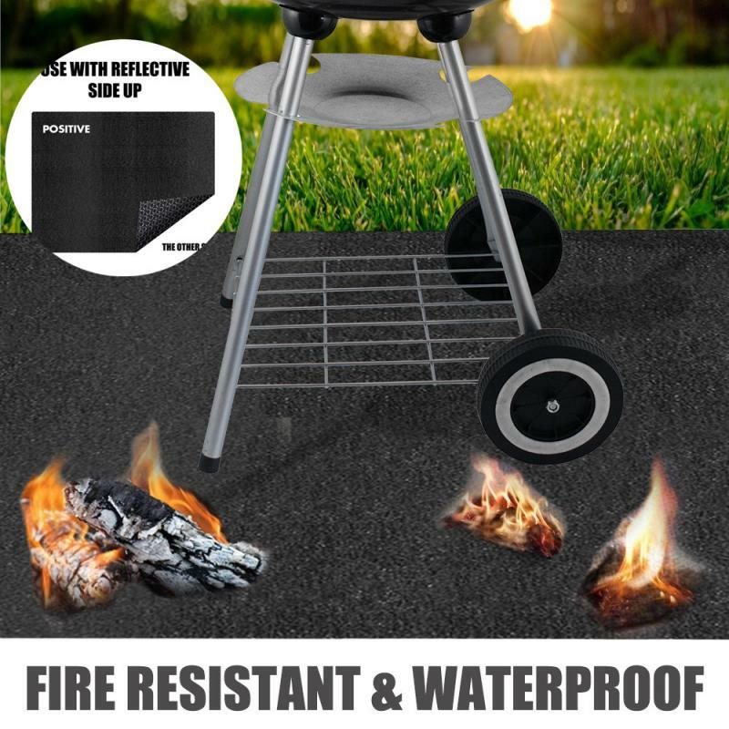 Heat Resistant BBQ Fireproof Mat Fire Pit Pad, Grill Splatter Tapete para pátio, quintal, protetor de piso, gramado ao ar livre, tampa do convés