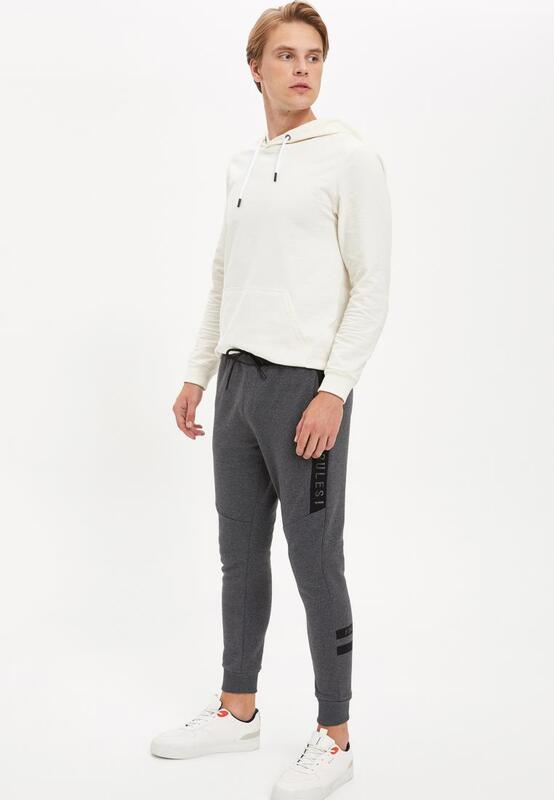 DeFacto automne homme tricoté bas coupe ajustée imprimé pantalon Sport Dailywear Streetwear Confortable pantalons & bas nouveau Season-R6