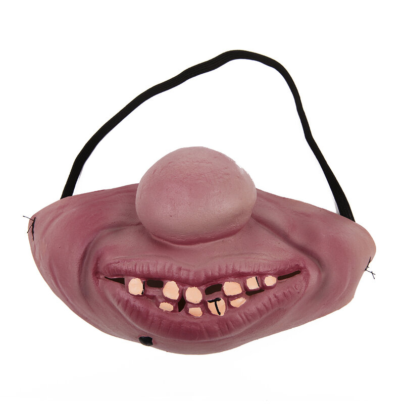 Dorosły Clown maska lateksowa radość rekwizyty do Cosplay humorystyczny gumką pół twarzy Party kobiety mężczyźni Halloween maski lateksowe śmieszne