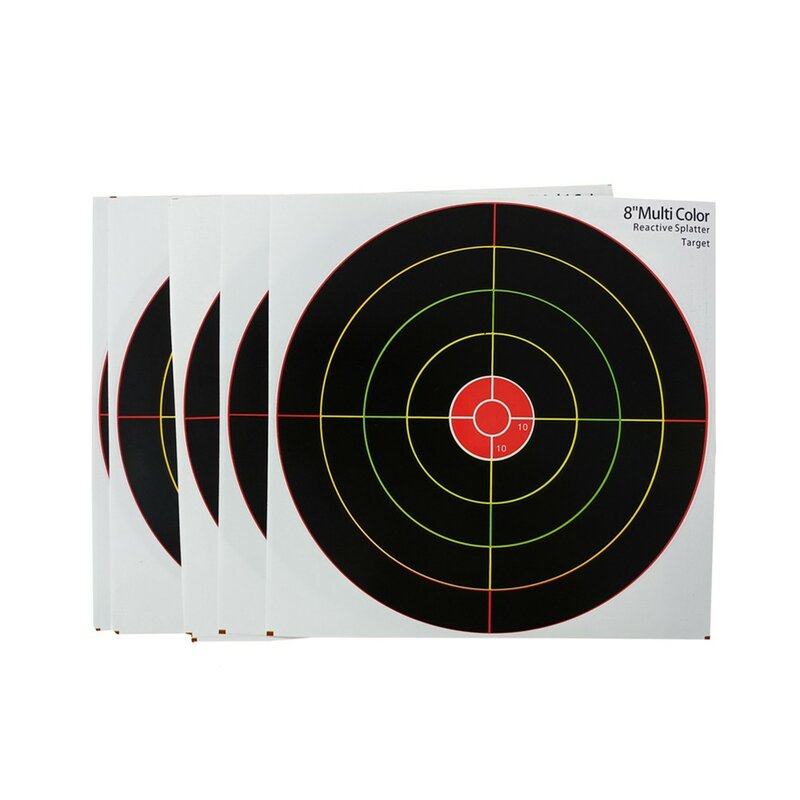 10Pcs carte Target scatti adesivi obiettivi schizzi adesivi reattivi per tiro con l'arco arco caccia tiro obiettivi di allenamento