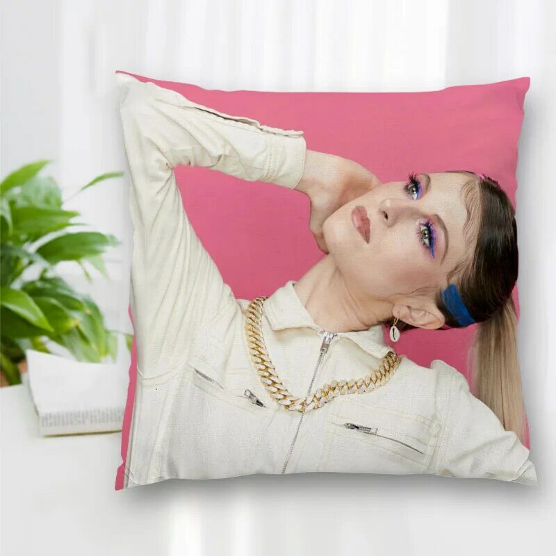 Custom Singer Hayley Williams poszewka na poduszkę z zamkiem błyskawicznym sypialnia Home biura dekoracyjne poduszki Sofa poszewki na poduszki poduszki