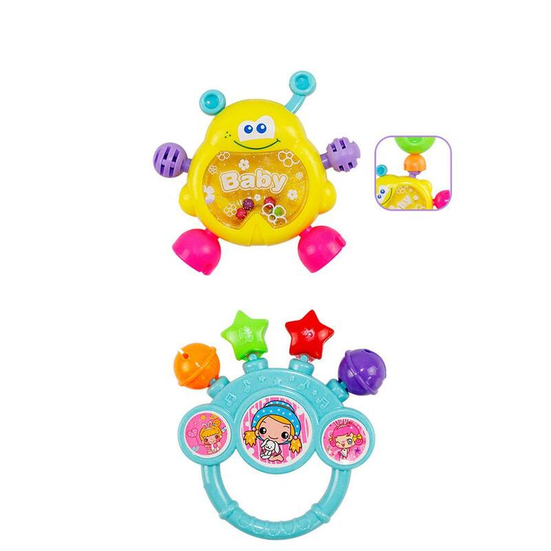 Kuulee Baby Toys Cartoon Infant Baby Shake Bell Rattles Newborn Toys Hand Toy Gifts for Children