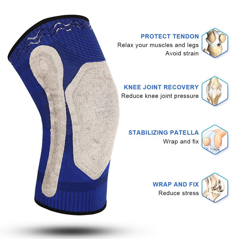 1pc elástico na altura do joelho joelheiras suporte suspensórios protetor para a artrite esporte basquete voleibol ginásio fitness jogging correndo