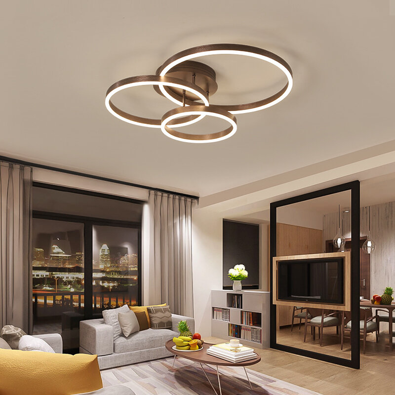 Plafonnier suspendu en cercle croisé doré, design créatif nordique, éclairage d'intérieur, luminaire décoratif de plafond, idéal pour une chambre à coucher, un salon, un Restaurant ou un café