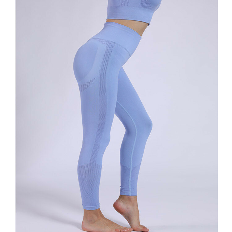 Mulheres sem costura yoga leggings de cintura alta esporte leggings controle da barriga workout collants butt lift gym correndo fitness yoga calças
