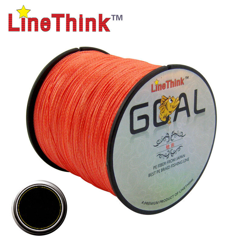 LineThink GOAL-sedal de pesca trenzado de 8lb a 100lb, 100M, 300M, 500M, multifilamento japonés, 100% PE