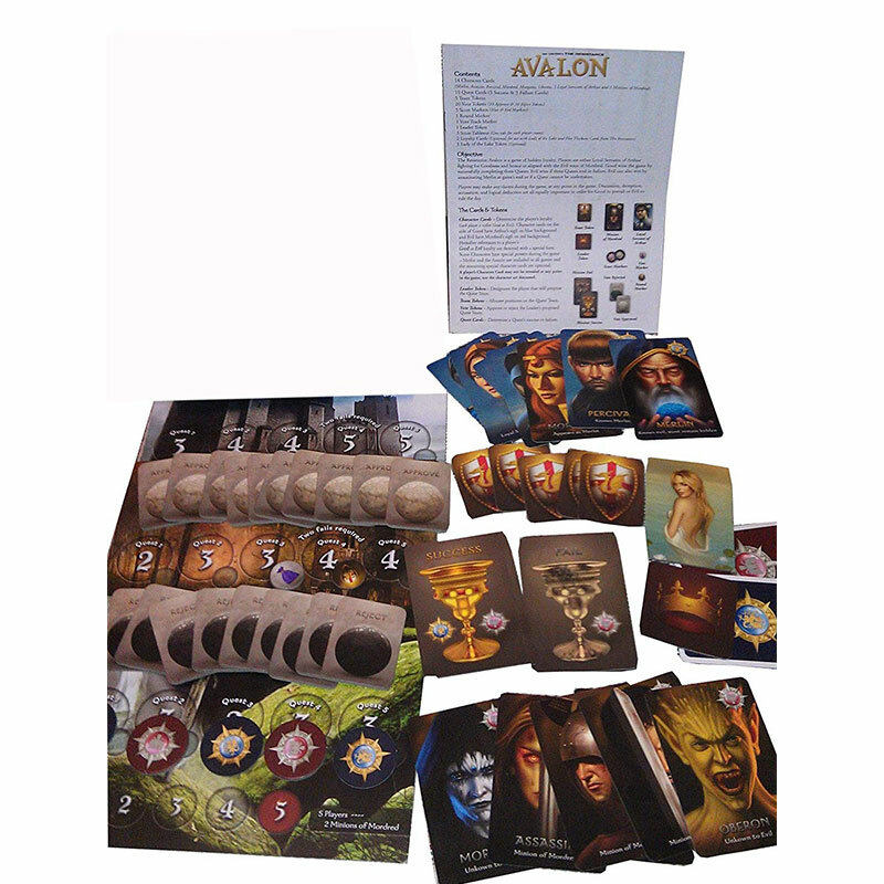 Nieuwe Avalon Board Game Card Volledige Engels Weerstand Avalon Indie Familie Interactieve Kinderen Educatief Speelgoed 40JP21