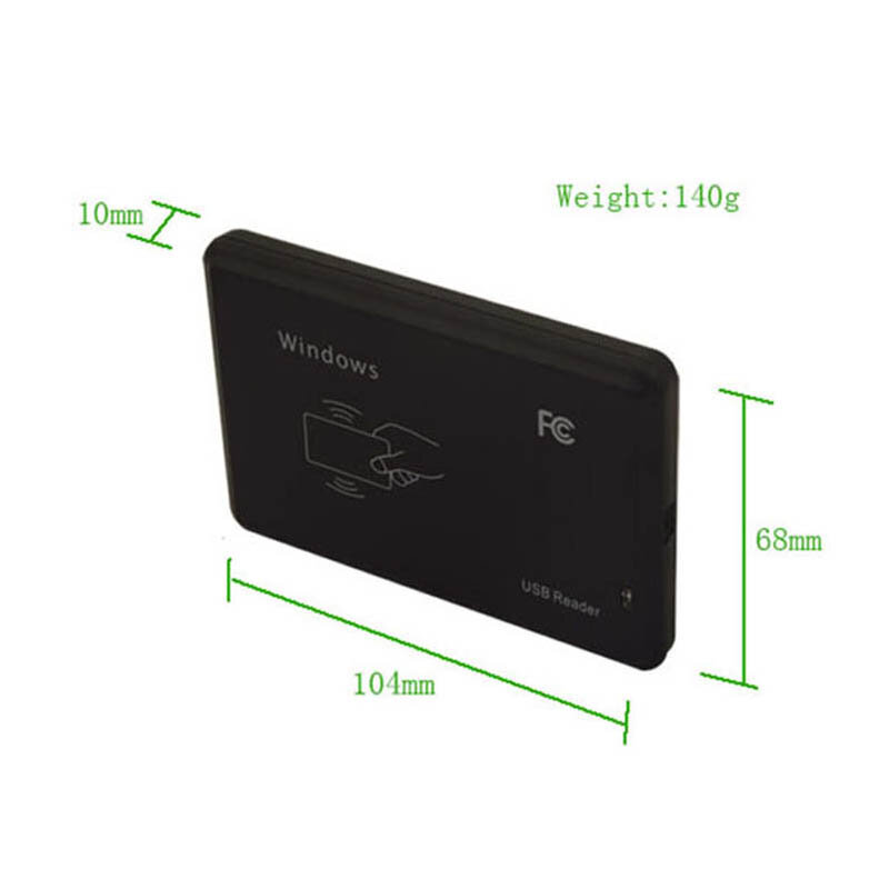 ISO1443A/11784 TK4100/EM4100 RFID NFC 스마트 IC 카드 리더 작가 복사기, 카드 열쇠 고리 용 USB 포함