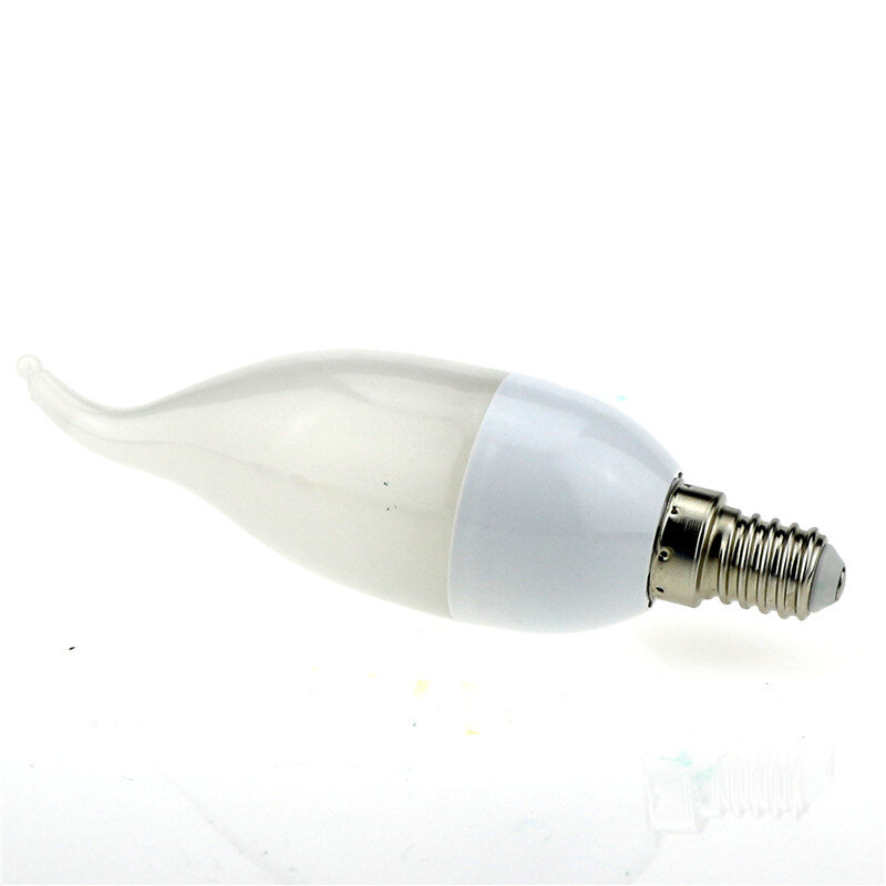E27 E14 świeca LED żarówki do żyrandola, 5W 7W 220V, 60 Watt odpowiednik, ciepły/zimny biały, lampka Led płomień kształt kryty