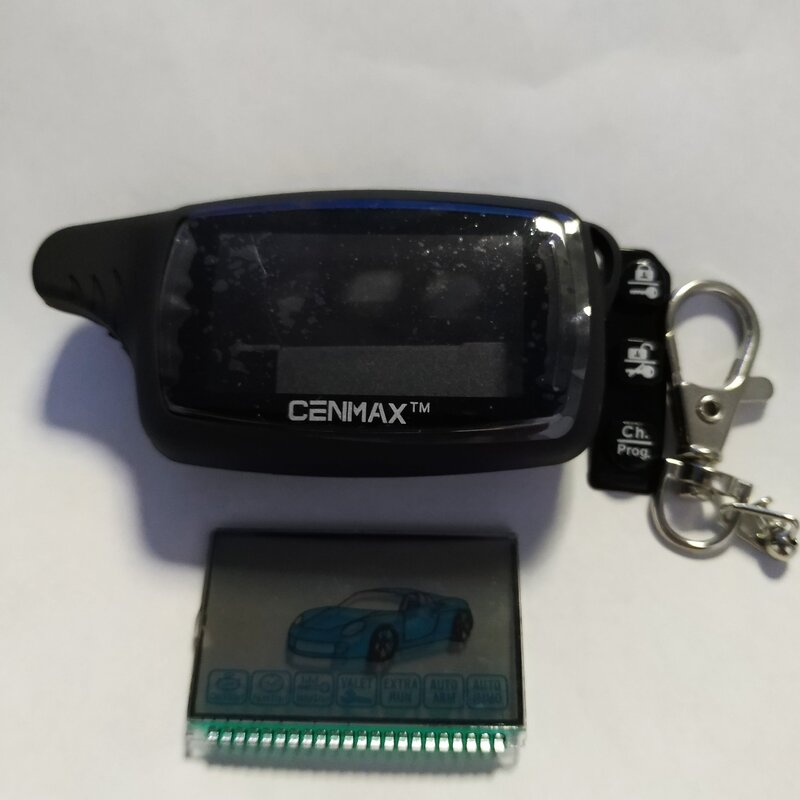 Funda rusa para CENMAX ST 8A + pantalla LCD para CENMAX ST8A 8A llavero LCD coche remoto sistema de alarma para coche de 2 vías