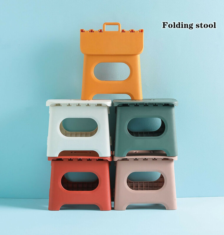 Folding small stool plastic stool outdoor portable Mazaar travel easy stool living room household children's shoe stool