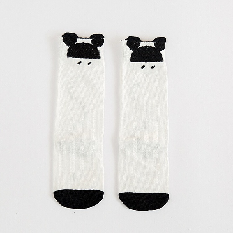 Chaussettes unisexes en coton doux pour bébé, 1 paire, chaussettes mignonnes de dessin animé Mickey Fox pour fille et garçon