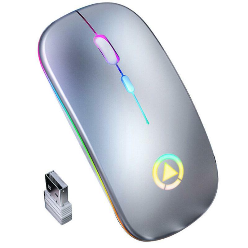 Hot Sale Wireless Optical Mouse RGB Bluetooth Computer Mouses Ergonomic Silent Mause Rechargeable Luminous Mice Work For Laptop