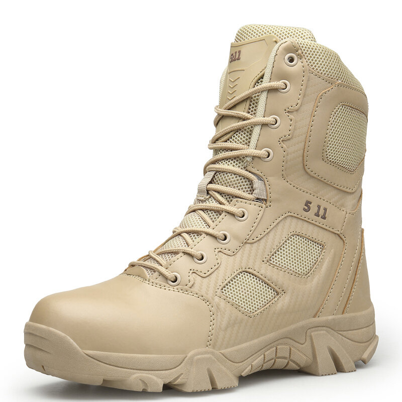 Botas de caminhada ao ar livre de alta qualidade anti-colisão botas táticas do exército botas militares dos homens novos