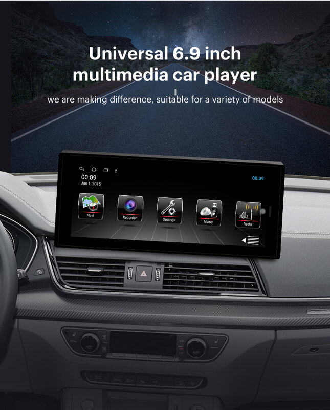 Универсальный автомобильный радиоприемник 1din Android 10 Поддержка Bluetooth Mirrorlink FM GPS WIFI сенсорный экран умный мультимедийный видеоплеер для автом...