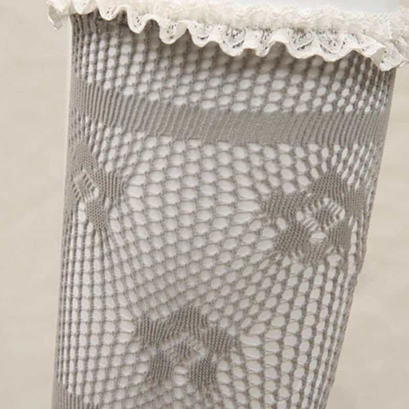 X3UE-Conjunto de lencería erótica para mujer, conjunto de lencería con cuello de solapa y lazo, minivestido de rejilla calado, medias largas transparentes para Cosplay
