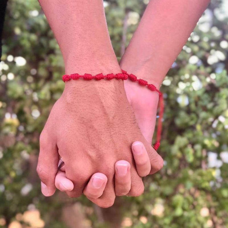 1Pcs 7 Knots Red String Bracelets for Protection Luck Amulet for Success Prosperity Handmade Rope Bracelets Lucky Charm Bangle