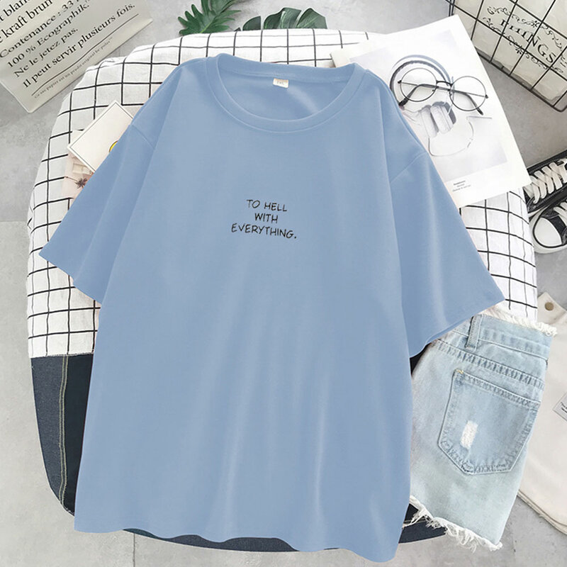 Women Short Sleeve T-shirts Loose Harajuku Plus Size 3XL Letter Printed Chic Simply All-match Women Korean Style Ulzzang Leisure