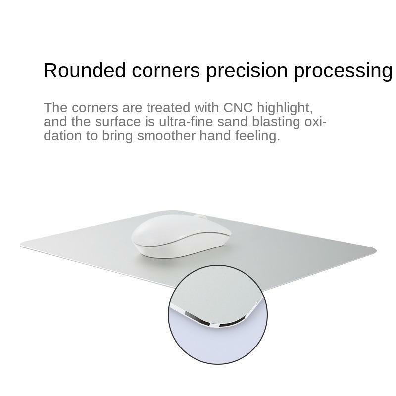 Desk pad aluminum alloy computer mouse pad advertising gifts Office supplies double-sided metal mouse pad anti-slip pad