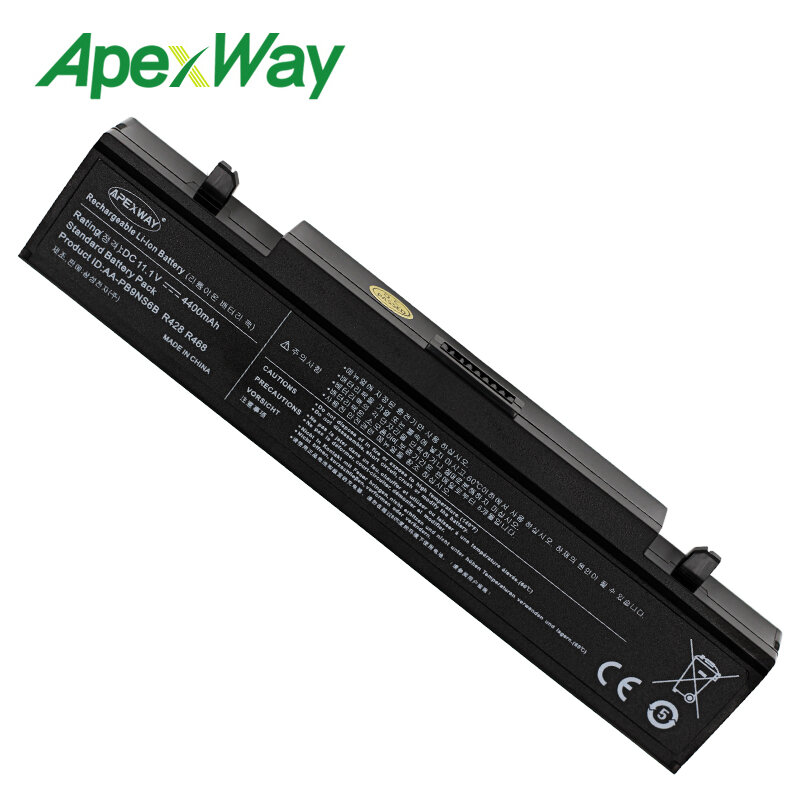Bateria apexway para samsung r520, r522, r525, r540, r580, r610, rr7620, 18, r720, r728, r730, r410, rc510, rc530, rc411