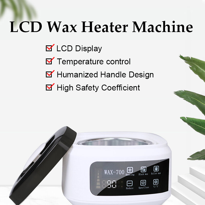 Calentador de cera para depilación con pantalla LCD, depiladora profesional inteligente para el cuidado corporal, máquina de cera de parafina para hombres y mujeres