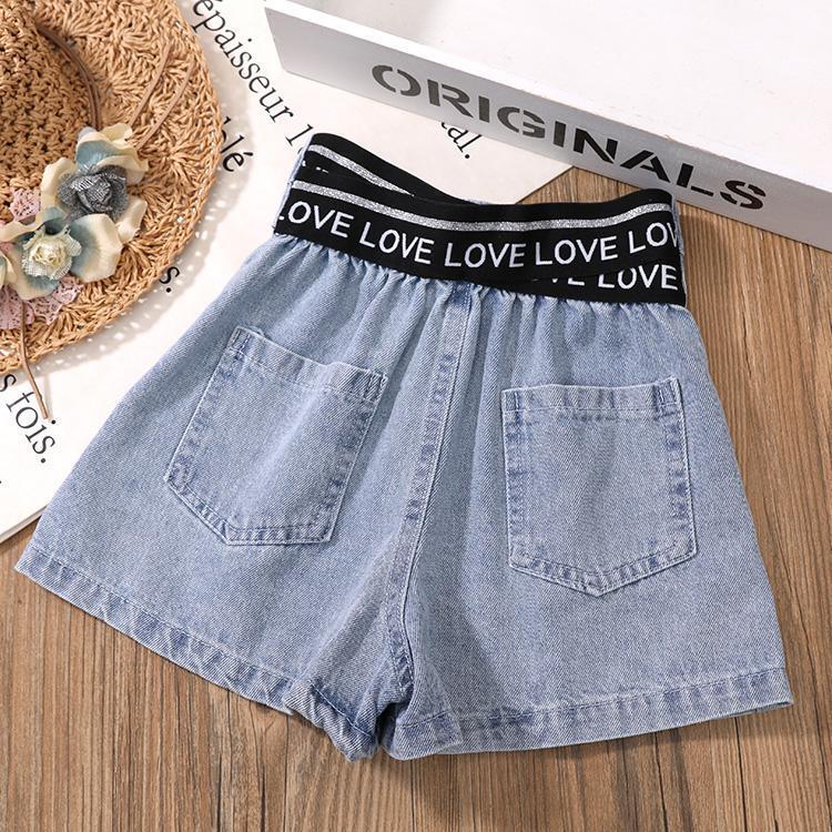 New Kids Girls Clothes Set Summer Girl Crop top T-shirt Denim shorts 2pcs Girl outfit Baby Girls Clothing 4 5 710 a 12 anni