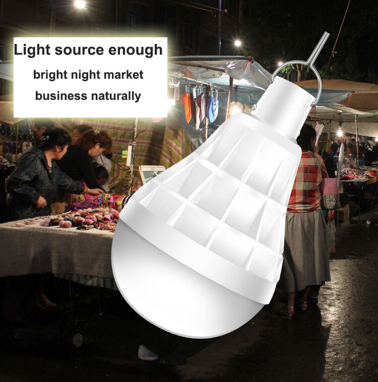 Solar Led Light Outdoor Rechargeable Bulb  Hanging Courtyard Garden Camping Lights Christmas Solar Lamp Emergency Battery Lamp