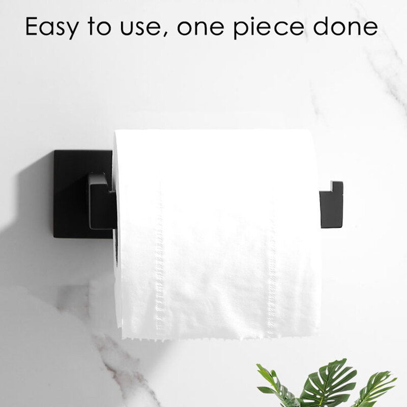 Novo 1pc preto fosco suporte de papel higiênico montagem na parede tecido rolo cabide 304 aço inoxidável acessórios do banheiro venda quente dropship